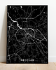 plakaty Mapa plakat - Wrocław - różne kolory 1