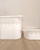 meble do pokoju dziecka Naklejki na pojemniki Trofast Ikea falbanka biała 2