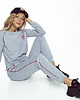 spodnie dresowe damskie SPODNIE dresowe szare i magenta DRESS UP STRIPES COLIBRI 6