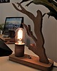 lampy stołowe Drewniana lampka nocna, biurkowa z drewna 2