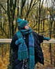 szale damskie MAXCOLOR duży szal w "morska toń" 4