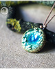 wisiory Turkusowy wisior ceramiczny SEAGLASS, naszyjnik z duszą 2