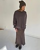 bluza bez kaptura damska Bluza bawełniana cheer long cacao 1
