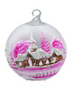 ozdoby choinkowe Bombka Lampion ze stojakiem: Różowa Zima 3