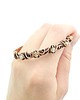 bransoletki wire wrapping Miedziana bransoleta mankietowa z cytrynem 9