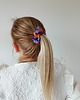 gumki do włosów Gumka jedwabna, scrunchie, frotka fioletowa koniczyna MINI 3