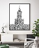 grafiki i ilustracje Pałac Kultury / Warszawa / rysunek 70x100 cm oryginał 1