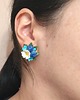 kolczyki z masy plastycznej Kolczyki-sztyfty stokrotki, borówki i niezapominajki handmade 1