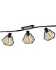 plafony Czarna 3-płomienna lampa sufitowa z regulacją kloszy RYGA LOFT 1