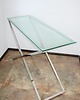 półki Konsola Modern lata 90. chrom i szkło 120 cm 2