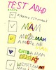 plakaty TEST ADHD - zabawny plakat typograficzny motywacja praca sukces 1