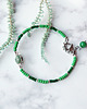 bransoletki srebrne ŚLICZNA BRANSOLETKA DELICATE MOSAIC GREEN, srebro z mozaiką 1