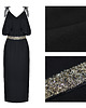 sukienki maxi damskie Sukienka  z paskiem BLACK FRILL MAXI 4