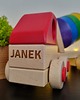 klocki i zabawki drewniane Auto Betoniarka + personalizacja 8