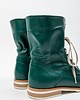 botki damskie SZNUROWANE BOTKI WORKERY - SKÓRA NATURALNA - MODEL 424 - KOLOR ZIELONY 4