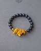 bransoletki z kamieni naturalnych Bransoletka z surowego bursztynu bałtyckiego mlecznego i lawy Prezent handmade 6