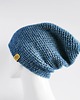 czapki damskie Przejściowa czapka bawełna merino COSY niebieska 1