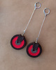 kolczyki soutache Czekoladowo-Wiśniowe kolczyki etniczne Dziki Rytm 4