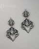 kolczyki wire wrapping Pani lasu - srebrne kolczyki z liśćmi dębu 5