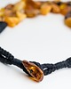 korale Naszyjnik bursztynowy sznurek makrama 2