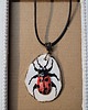 wisiory Naszyjnik z biedronką- ceramika handmade. 2