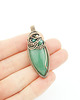 wisiory Wisiorek z zielonym agatem  wire wrapping 3