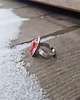 pierścionki - różne W czerwieni - pierścionek regulowany 1