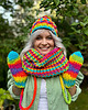 rękawiczki damskie Rękawiczki handmade ze sznureczkiem Tęcza 5