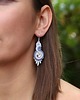 kolczyki soutache Ronja 8 biało-szare kolczyki z sutaszu, srebro. 4