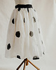spódnice midi Lniana spódnica TUTU w kropki 1