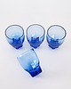 szklanki i kieliszki Komplet kobaltowych szklanek, duński design, lata 70, produkcja: Dania 4