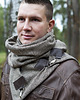 tuby i kominy Szal wełniany ze skórą, Komin Unisex - brązowy 1