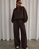 bluza bez kaptura damska Bluza soft lounge chocolate 2