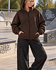 bluza z kapturem damska Bluza Hoodie Zip - Chocolate 1