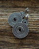 kolczyki soutache Czarno- srebrne spirale kolczyki soutache 5