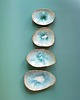 patery i talerze Zestaw małych turkusowych paterek ceramicznych. Śliczne. Polskie rękodzieło 4