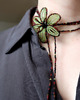 chokery Brązowo-pistacjowa lilia - naszyjnik choker 1