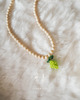 naszyjniki - inne Naszyjnik z owockiem z koralików limonka 5