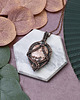 wisiory Miedziany wisiorek wire wrapping z agatem Crazy Lace #424 2