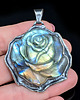 pierścionki srebrne Pierścionek rainbow rose- labradoryt 1
