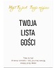 dodatki ślubne Tablica Rozpiska z LISTĄ GOŚCI wesele Układ stołów Litery z plexi złote 1