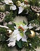 wianki bożonarodzeniowe Wianek bożonarodzeniowy biała poinsettia 4