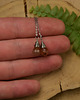 kolczyki wire wrapping Kolczyki przewlekane krople kwarc truskawkowy wire wrapping 3