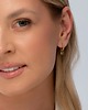 bransoletki - inne Złote kolczyki kółka z oliwkową cyrkonią 2 w 1 Paraiso Elysara 2