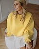 bluza bez kaptura damska Bluza Basic oversize żółta 4