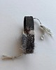 bransoletki - inne Bransoletka tkana, handmade, szarości 1