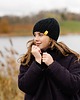 czapki damskie Krótka czapka z wełny peruwiańskiej czarna 2