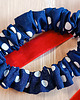 gumki do włosów Scrunchie gumka do włosów jedwabna Dottie navy granatowa groszki kropki S,M,L 3
