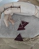kolczyki - inne Geometryczne kolczyki ze skóry, trójkąty burgund 1