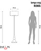 lampy podłogowe Glamour lampa podłogowa do salonu z abażurem ROMA GLAM 3